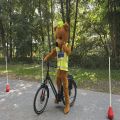 Bär Charly auf einem Fahrrad 