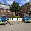 Schriftzug #LEBEN vor der KPB Heinsberg