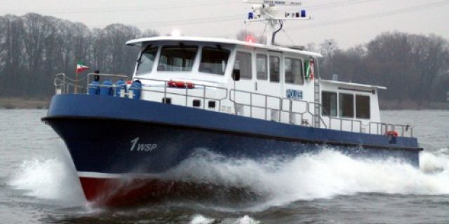 Flaggschiff der Wasserschutzpolizei auf dem Rhein