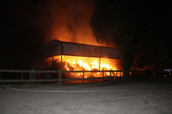 Brand einer Scheune in Bellinghoven